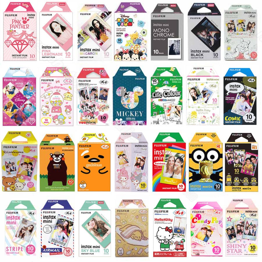 Color Photo Paper for Fujifilm Instax Mini Instant Cameras (10pcs)