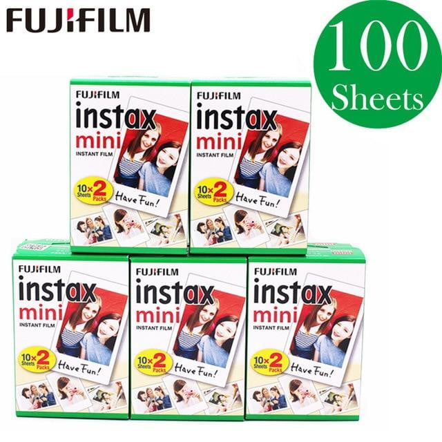 Fujifilm White Film Photo Papers Instax Mini Cameras (20-100sheets)