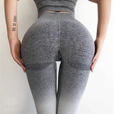 Seamless Gradient-patterned Push-up Workout Leggings